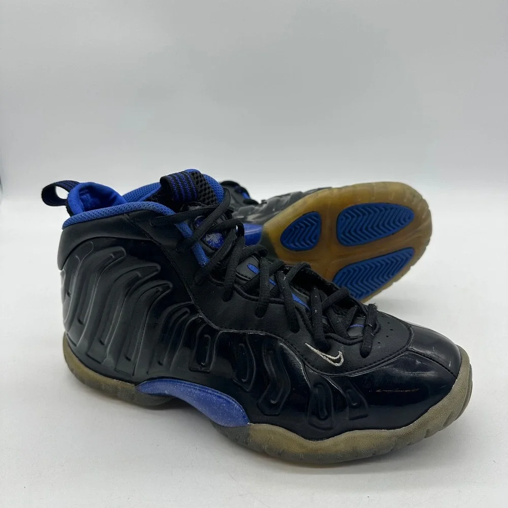 Nike 644791-006‎ Youth Size 7Y Little Posite One Black / Royal Basketball Shoes